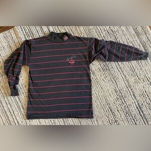 Michael Jordan Chicago Bulls Vintags Striped Long Sleeve Shirt